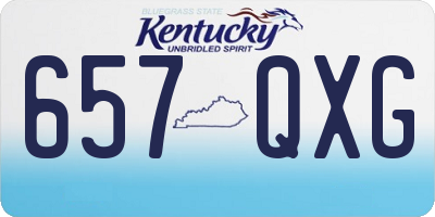 KY license plate 657QXG
