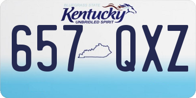 KY license plate 657QXZ
