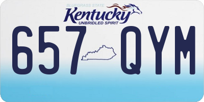 KY license plate 657QYM