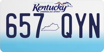 KY license plate 657QYN
