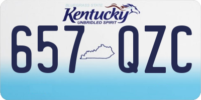 KY license plate 657QZC