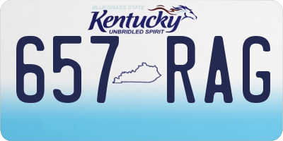 KY license plate 657RAG