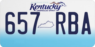 KY license plate 657RBA