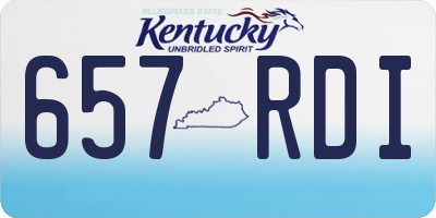 KY license plate 657RDI