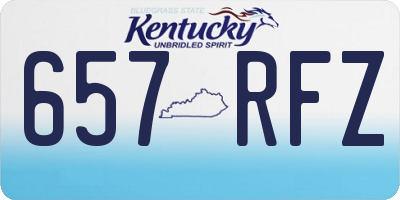 KY license plate 657RFZ