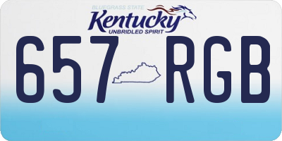 KY license plate 657RGB