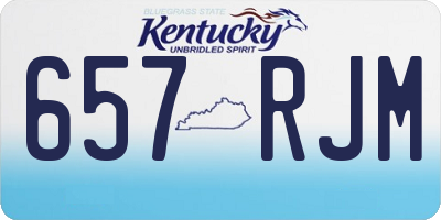 KY license plate 657RJM