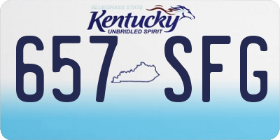 KY license plate 657SFG