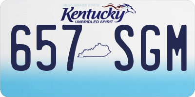 KY license plate 657SGM