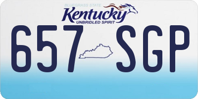 KY license plate 657SGP