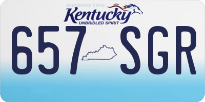 KY license plate 657SGR