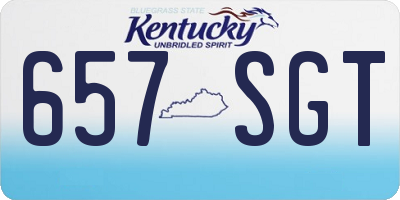 KY license plate 657SGT