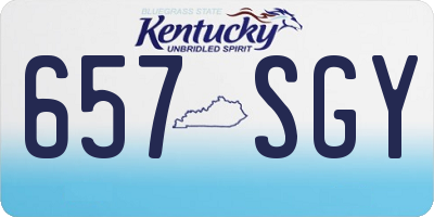 KY license plate 657SGY