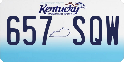 KY license plate 657SQW