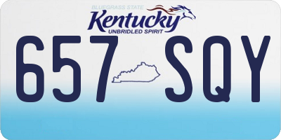 KY license plate 657SQY