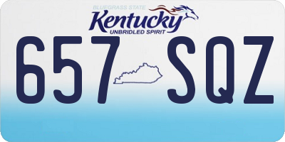 KY license plate 657SQZ