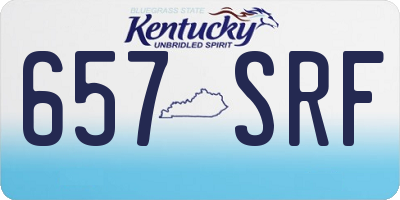 KY license plate 657SRF