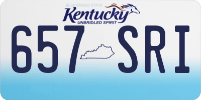 KY license plate 657SRI