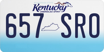 KY license plate 657SRO