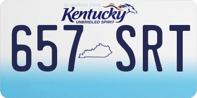 KY license plate 657SRT