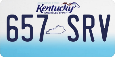 KY license plate 657SRV