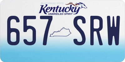 KY license plate 657SRW