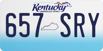 KY license plate 657SRY