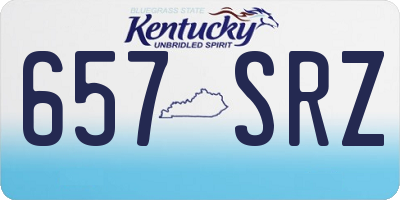 KY license plate 657SRZ