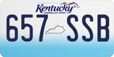 KY license plate 657SSB
