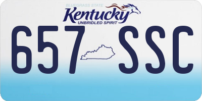KY license plate 657SSC