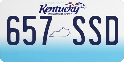 KY license plate 657SSD