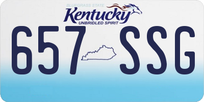 KY license plate 657SSG