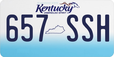 KY license plate 657SSH