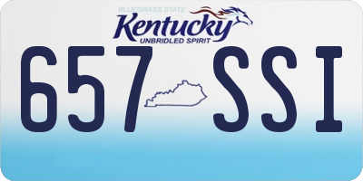 KY license plate 657SSI