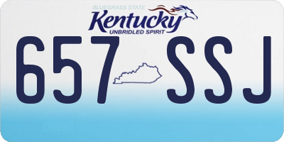 KY license plate 657SSJ