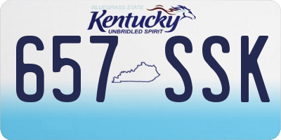 KY license plate 657SSK