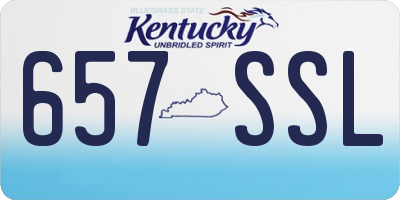 KY license plate 657SSL