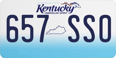 KY license plate 657SSO