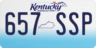 KY license plate 657SSP