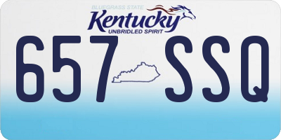 KY license plate 657SSQ
