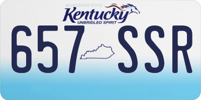 KY license plate 657SSR