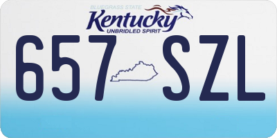 KY license plate 657SZL