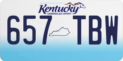 KY license plate 657TBW