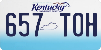 KY license plate 657TOH