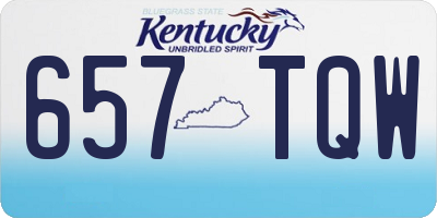 KY license plate 657TQW