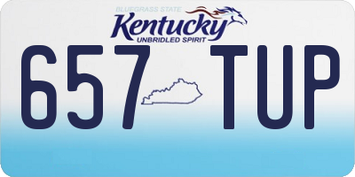 KY license plate 657TUP
