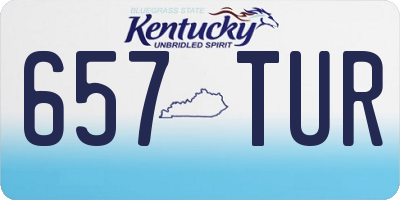 KY license plate 657TUR