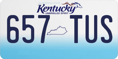 KY license plate 657TUS