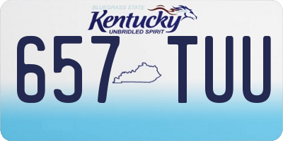 KY license plate 657TUU