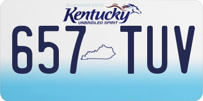 KY license plate 657TUV